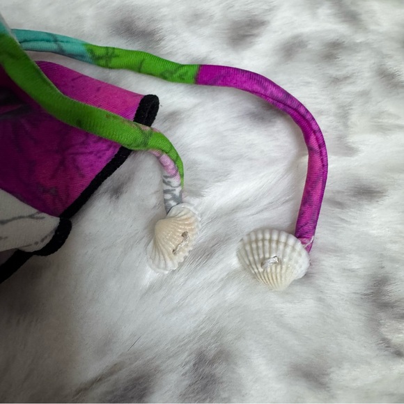 Raisins 2 piece bikini top and bottom skirt style sea shell π detail floral y2k - Picture 7 of 10